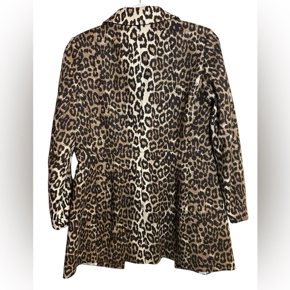 Banana Republic Women’s Honey Gold Leopard Print Coat Size XS - Picture 2 of 12